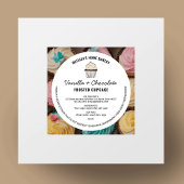 カップケーキモダンーケーキベーカリーコテージ法ラベル ラウンドシール