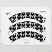 カップケーキライナー – 口ひげおもしろい (正面/裏面)