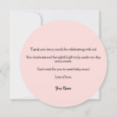 カップケーキラウンドベビーシャワー – サンキューカード (裏面)