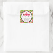 カップケーキラズベリポップ・アートのベーカリーボックスシール スクエアシール (バッグ)