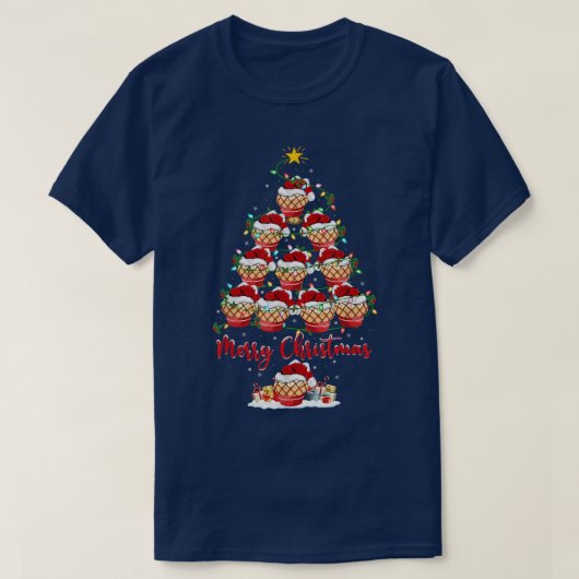 カップケーキラバークリスマスマッチサンタカップケーキクリスマ Tシャツ (デザイン正面)