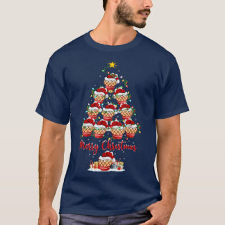 カップケーキラバークリスマスマッチサンタカップケーキクリスマ Tシャツ