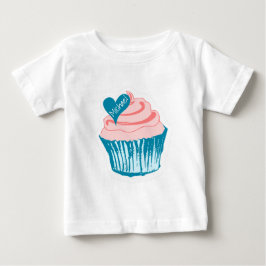 カップケーキラブ名前をカスタムするシャツ&ジャケット ベビーTシャツ
