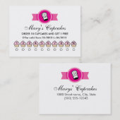 カップケーキリワードカードテンプレート ロイヤリティカード (正面/裏面)