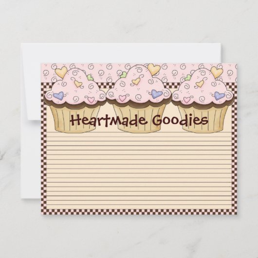 カップケーキレシピカード (正面)