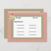 カップケーキレシピカード ポストカード (正面/裏面)