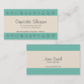 カップケーキロイヤリティ名刺パンチカード ロイヤリティカード (正面/裏面)