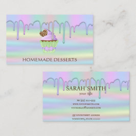 カップケーキロゴベーカリーシェフ、かわいい名刺 名刺