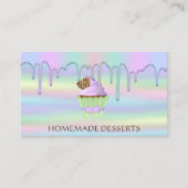 カップケーキロゴベーカリーシェフ、かわいい名刺 名刺 (正面)