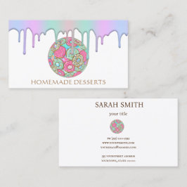 カップケーキロゴベーカリーシェフ、かわいい名刺 名刺