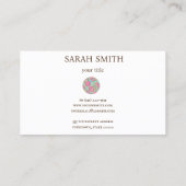 カップケーキロゴベーカリーシェフ、かわいい名刺 名刺 (裏面)