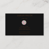 カップケーキロゴベーカリーシェフ、かわいい名刺 名刺 (裏面)