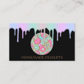 カップケーキロゴベーカリーシェフ、かわいい名刺 名刺 (正面)