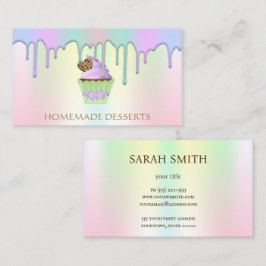 カップケーキロゴベーカリーシェフ、かわいい名刺 名刺