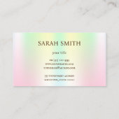 カップケーキロゴベーカリーシェフ、かわいい名刺 名刺 (裏面)