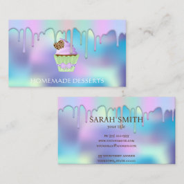 カップケーキロゴベーカリーシェフ、かわいい名刺 名刺