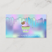 カップケーキロゴベーカリーシェフ、かわいい名刺 名刺 (正面)