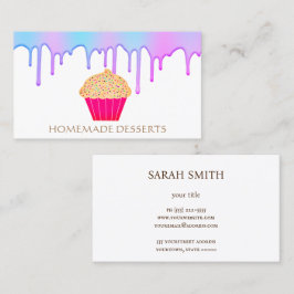 カップケーキロゴベーカリーシェフ、かわいい名刺 名刺