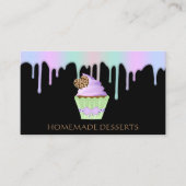 カップケーキロゴベーカリーシェフ、かわいい 名刺 (正面)