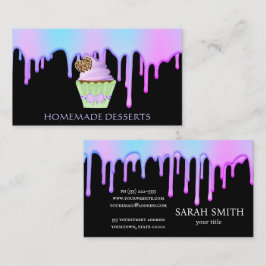 カップケーキロゴベーカリーシェフ、かわいい 名刺