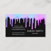 カップケーキロゴベーカリーシェフ、かわいい 名刺 (裏面)