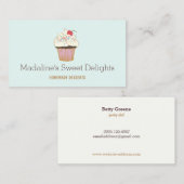 カップケーキロゴベーカリーパティシシェフケータリング 名刺 (正面/裏面)