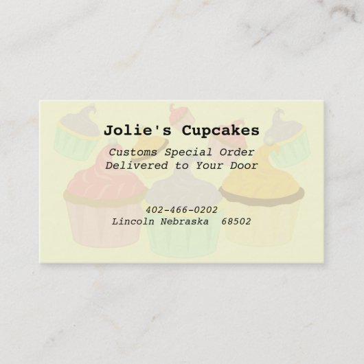 カップケーキ事業 - 名刺 (正面)