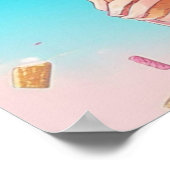 カップケーキ付きアニメお洒落ガール ポスター (角)