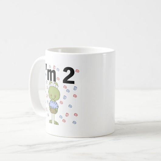 カップケーキ付きカエルTシャツ2nd コーヒーマグカップ (正面左)