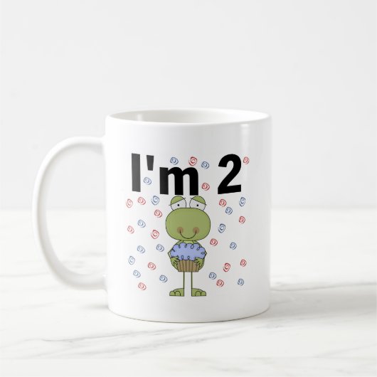 カップケーキ付きカエルTシャツ2nd コーヒーマグカップ (左)