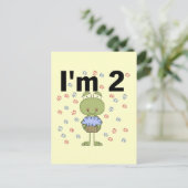 カップケーキ付きカエルTシャツ2nd ポストカード (スタンド正面)