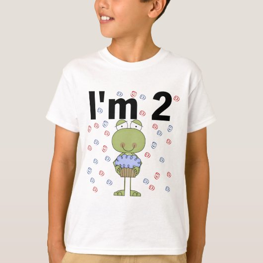 カップケーキ付きカエルTシャツ2nd Tシャツ (正面)