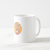 カップケーキ付きキリン コーヒーマグカップ (正面右)