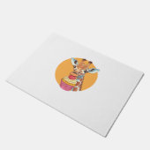 カップケーキ付きキリン ドアマット (アングル)