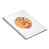 カップケーキ付きキリン ノートブック (右側)