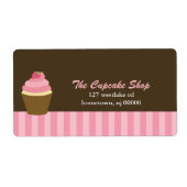 カップケーキ住所 シール (正面)