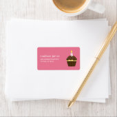 カップケーキ住所 シール – ピンク (インサイチュ)