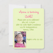 カップケーキ写真テンプレートパーティの招待状 招待状 (裏面)