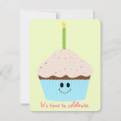 カップケーキ写真テンプレートパーティの招待状 招待状 (正面)