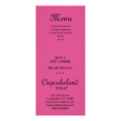 カップケーキ割引ロイヤリティカードフラワーダマスクピンク ラックカード (裏面)