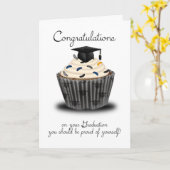 カップケーキ卒業祝い カード (黄色い花)