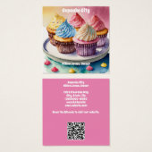 カップケーキ又はベーカリー名刺 (正面&裏面)