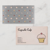 カップケーキ及びティーカップ! 名刺 (正面/裏面)