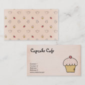 カップケーキ及びティーカップ! 名刺 (正面/裏面)