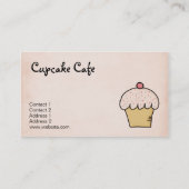 カップケーキ及びティーカップ! 名刺 (裏面)