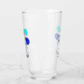 カップケーキ及び気球のハッピーバースデーの文字- タンブラーグラス (左)