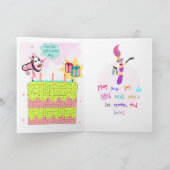 カップケーキ及び風船誕生日カード シーズンカード (内部)