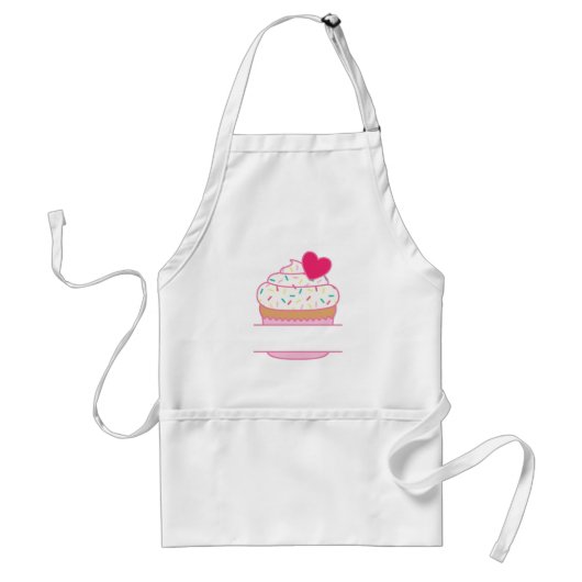 カップケーキ名のドロップ スタンダードエプロン (正面)