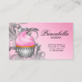 カップケーキ名刺クラウン級シルバーピンク 名刺 (裏面)