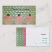 カップケーキ名刺テンプレート 名刺 (正面/裏面)